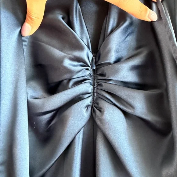 La Femme Navy Blue Prom Dress - Picture 10 of 10